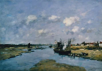 Lacanche at Low Tide, Etaples (olja på duk)