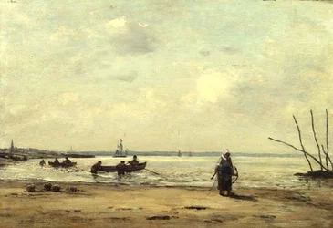 Lågvatten nära Honfleur, ca 1864-66 (olja på panel)
