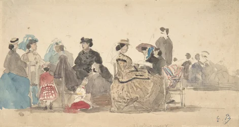 På stranden, 1865.