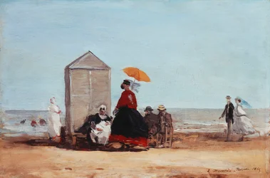 På stranden i Trouville; På stranden i Trouville, 1865