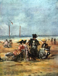 På stranden, detalj, 1880