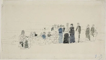 Underkjolar på stranden (recto); Bretonska kvinnor på stranden (verso)