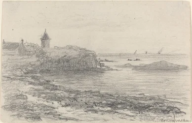 Kusten vid Concarneau, mitten av slutet av 1800-talet.