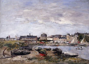 Trouville: Utsikt mot Deauville på marknadsdagen; Trouville: Utsikt från Deauville, a Day