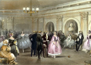 Skådespelare från Parisoperan, av E Lami, gravyr