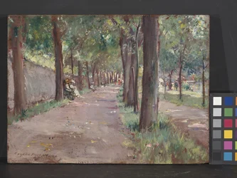 Street Scene (olja på pannå)