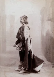 Den franske komikern Dauvillier, ca 1900, foto av Eugene Pirou