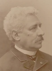 Porträtt av kompositören Olivier Métra 1830-1889, 1870-talet.