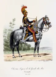 Lätthästar av kungens garde, trumpetare, 1814-15