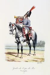 Kungens livvakter, trumpetare, 1814
