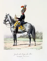 Gardes-du-Corps de Roi, trumpetare avklädning, 1815
