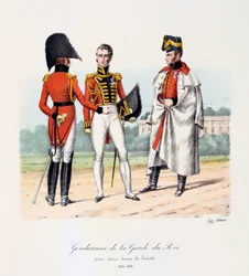 Gendarmer av kungens garde, avklädning och kompanier, 1814-15