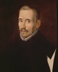 Porträtt av Lope Felix de Vega Carpio 1562-1635 olja på duk detalj av 102965