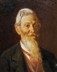 Porträtt av Francesco Prampolini, målning av Eugenio de Giacomi (1852-1917)