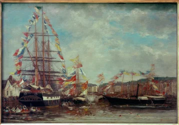 Festival i hamnen i Honfleur