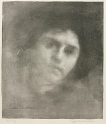 Madame Eugène Carrière stor tallrik, 1893.