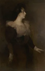 Porträtt av Pauline Ménard-Dorian 1870-1941, ca. 1890.
