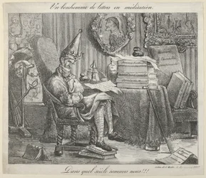 En litteraturstipendiat som mediterar, 1821, 1821.