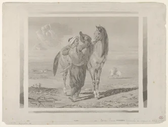 En turk som sadlar sin häst, 1824, 1824.