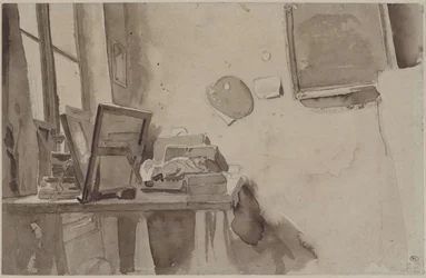 Ett hörn av studio, ca 1825.