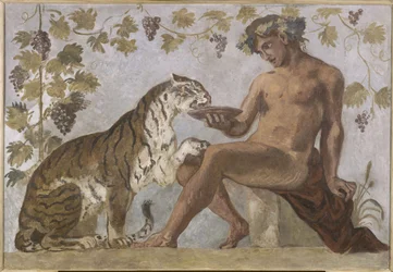 Bacchus med en tiger, 1834.