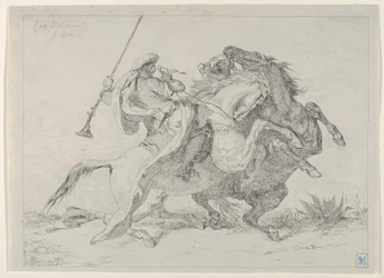 Sammanstötning mellan moriska ryttare, 1834.