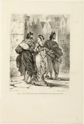 Faust försöker förföra Marguerite, från Faust