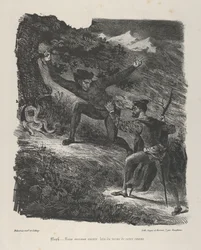 Faust och Mephistopheles i Hartzbergen Goethe, Faust, 1825-27., 1825-27.