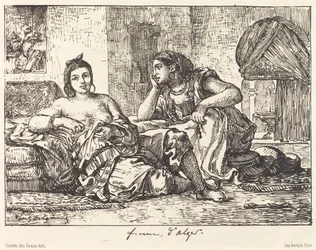 Kvinnor i Alger, 1833.