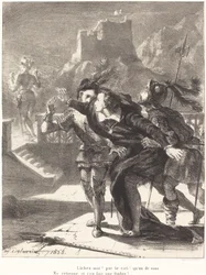 Hamlet önskar följa sin fars spöke (akt I, scen IV)