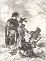 Hamlet och Horatio före gravgrävarna (akt V, scen I)