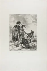 Hamlet och Horatio med dödgrävarna, plansch 14 ur Hamlet