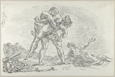 Herkules och Antaeus, 1852., 1852.