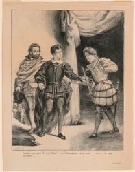 Illustration för Hamlet: Hamlet och Guildenstern (III,2)