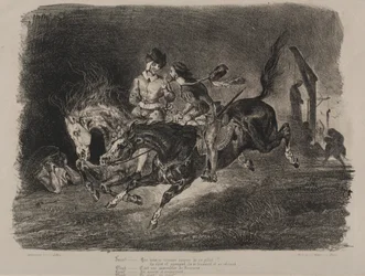 Illustrationer för Faust: Faust och Méphistophélés ridning på sabbaten