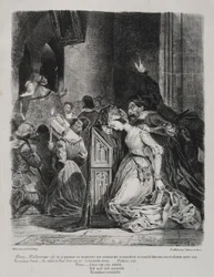 Illustrationer för Faust: Marguerite i kyrkan