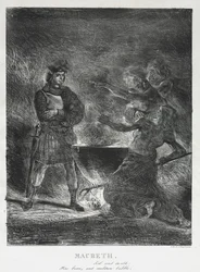 Macbeth konsulterar häxorna