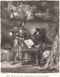 Mephisto dyker upp för Faust
