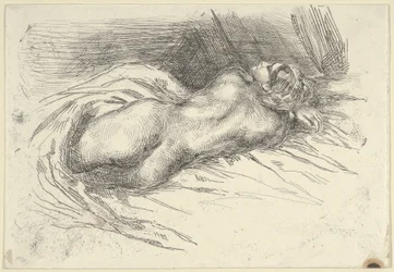 Studie av en kvinna sedd bakifrån, 1833., 1833.
