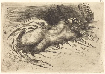 Studie av en kvinna, sett bakifrån Studie av en kvinna sedd bakifrån, 1833.
