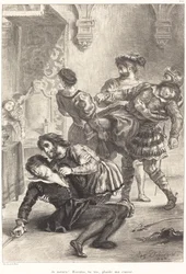 Hamlets död, akt V, scen II, 1843.
