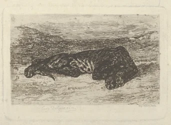 Tiger som ligger i öknen, 1846, 1846.