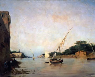 Utsikt över Nilen, 1800-talet