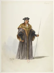 Btv1b84558104 09 - Saint-Saëns - Henrik VIII - Kostymmaketter - Lacoste - 9:e Huissier