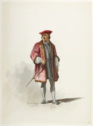 Btv1b84558104 14 - Saint-Saëns - Henrik VIII - Kostymmaketter - Lacoste - 14:e dräkten