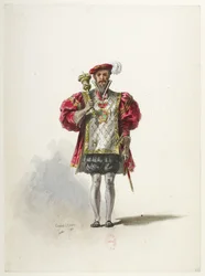 Btv1b84558104 26 - Saint-Saëns - Henrik VIII - Kostymmodeller - Lacoste - 26. En sergeant vid vapnen