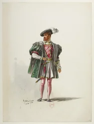 Btv1b84558104 54 - Saint-Saëns - Henrik VIII - Kostymmaketter - Lacoste - 54. Kostym
