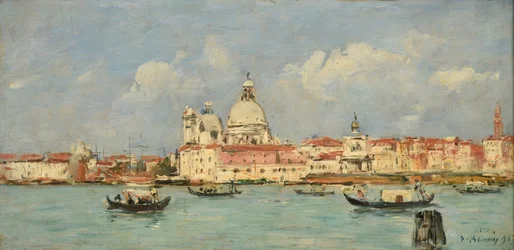 Venedig. Tullen och Notre-Dame-de-la-Salute