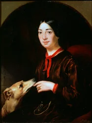 Porträtt av sångerskan och kompositören Pauline Viardot, 1821-1910, c1853