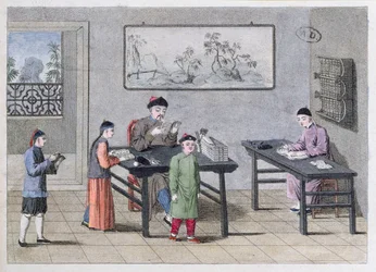 En kinesisk skola, ca 1810